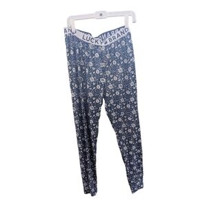 Lucky Brand Blue Floral Lounge Pajama Pants Womens XLarge EUC